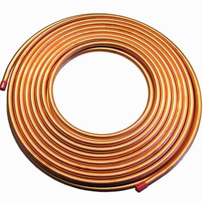Superfície polida 99,9% AC Red Copper Pipe Coil Tubos capilares para ar condicionado Refrigeração 3mm 360mm
