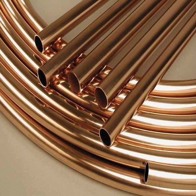 Superfície polida 99,9% AC Red Copper Pipe Coil Tubos capilares para ar condicionado Refrigeração 3mm 360mm