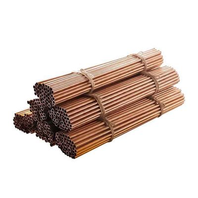 Superfície polida 99,9% AC Red Copper Pipe Coil Tubos capilares para ar condicionado Refrigeração 3mm 360mm
