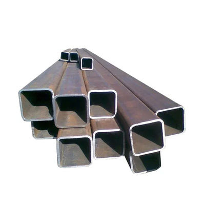 BS EN GB AiSi ASTM A50 1*1 polegada 40x60 GI Tubos de aço quadrados 20x20x2 100x100 Tubos de aço carbono quadrados Não oleados