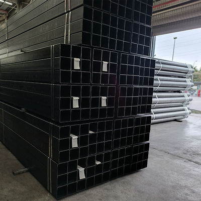 Certificado API Estrutura de carbono leve 24 polegadas 50 * 50 tubo quadrado de aço St37 tubo de tubo rectangular de aço tubo quadrado preto
