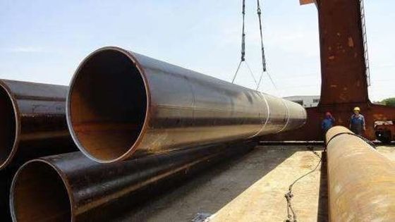 Tubo de aço espiral de grande diâmetro com certificação CE ASTM A252 SSAW Tubo soldado de aço carbono