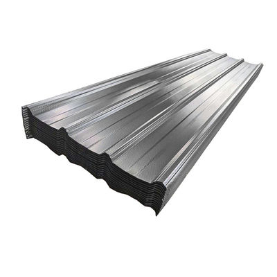 DX52D Z140 Z100 20 Gauge Galvanizado PPGI Cor corrugado chapa de telhado Chapa de telhado de aço de tabuleiro branco com padrão ASTM