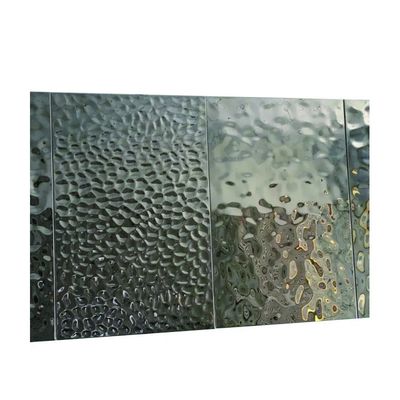 Cor personalizada SS304 Espelho Ouro Efeito de Água Aço inoxidável Decorativo Lata de ondulação de água para decoração de restaurante