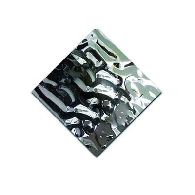 Cor personalizada SS304 Espelho Ouro Efeito de Água Aço inoxidável Decorativo Lata de ondulação de água para decoração de restaurante