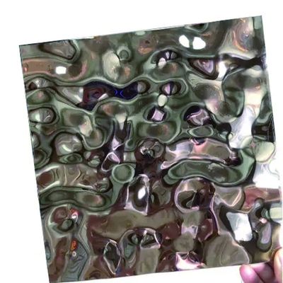 ASTM padrão laminado a quente 1mm-5mm placa corrugada de aço inoxidável em padrão de ondulação de água folhas coloridas de aço inoxidável
