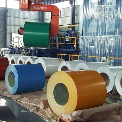 Técnica laminada a frio pré-pintada Ppgi Z100 bobina de aço revestida por cores para materiais de construção PE SMP HDP PVDF