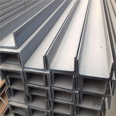 Canais de perfis U C de aço inoxidável laminados a quente ASTM 304 316L com peso real e espessura de 4,5-14,5 mm