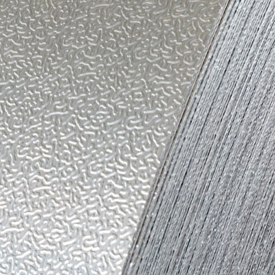 Folhas em relevo de aço inoxidável duplex de textura elegante para design de interiores personalizado Largura personalizada da série 200/400