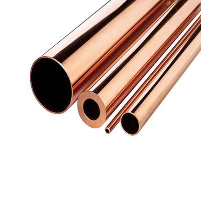 Tubos de cobre não ligado para soluções de refrigeração sem costura em várias indústrias Espessura da parede 0,1 mm 50 mm