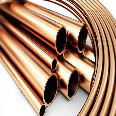 99.90% Cu ASTM B75 Cobre Níquel Sch XS Tubo de aço de condução hidráulica sem costura 3/8&quot; 1/2&quot; Tubo de fluido sem costura Tubo de cobre