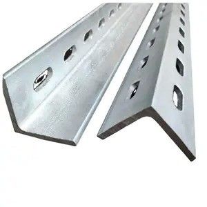 Barras de aço de ferro não ligado galvanizadas a quente em ângulo L com buraco para construção AiSi ASTM bs DIN GB JIS EN padronizado