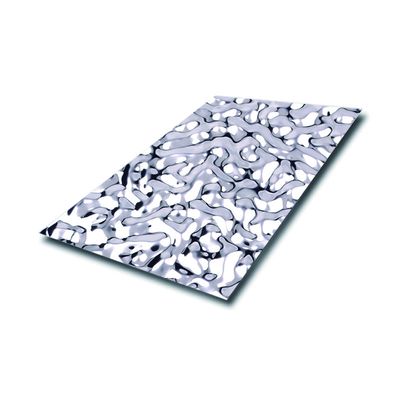 No3 Finalização superficial Ondulações de água Decorativa Chapa de aço inoxidável Processamento de painéis de parede metálicos Fornecer serviço de processamento de aço