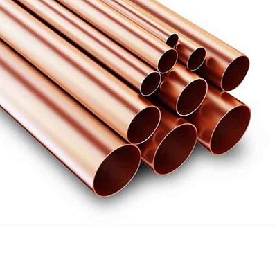 Tubo de cobre sem costura 0.1mm 50mm espessura 10 pés de comprimento para soldagem de cobre- Fos Brasagem de cobre liga Cu Min 99,9%