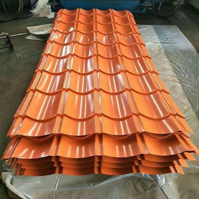 Chapa de metal de zinco totalmente dura RAL Painéis de telhado de zinco pré-pintados de ferro revestido de cor Galvalume corrugado Chapa de telhado de aço