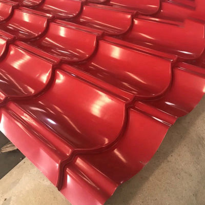 Chapa de metal de zinco totalmente dura RAL Painéis de telhado de zinco pré-pintados de ferro revestido de cor Galvalume corrugado Chapa de telhado de aço
