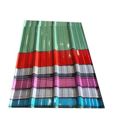 Folha de telhado de zinco ondulado revestida de cor revestida de PPGI para bobina de aço galvanizado pré-pintada em relevo Zhongyu
