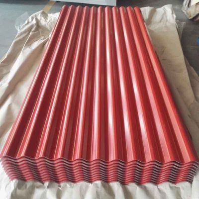 Folha de telhado de zinco ondulado revestida de cor revestida de PPGI para bobina de aço galvanizado pré-pintada em relevo Zhongyu