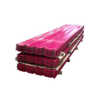 Construção Galvanizado revestido Zhongyu Corrugated Roofing Sheet personalizado PPGI/PPGL telhado azulejo cor aço telhado azulejo