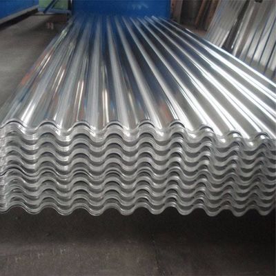 Decoiling 0,4mm 24 Gauge Galvanizado 4ft x 16ft 35 Chapas de ferro chapas de aço ondulado azulejos de aço balançar telhado telhado painéis metálicos