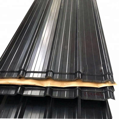 Decoiling 0,4mm 24 Gauge Galvanizado 4ft x 16ft 35 Chapas de ferro chapas de aço ondulado azulejos de aço balançar telhado telhado painéis metálicos