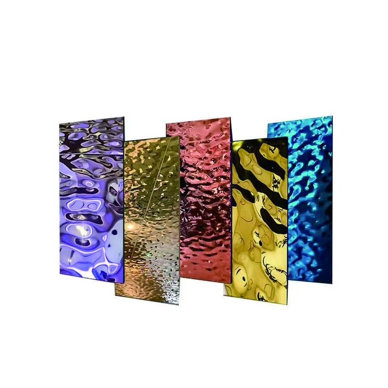 Folha de aço inoxidável corrugada de espelho dourado ASTM Standard 300 Series 8K para várias indústrias