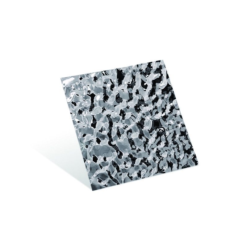 ASTM padrão laminado a quente 1mm-5mm placa corrugada de aço inoxidável em padrão de ondulação de água folhas coloridas de aço inoxidável
