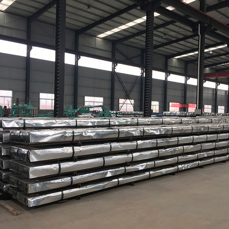 Zhongyu Zic 30-150g Chapa de telhado de aço galvanizado ondulado Chapa de telhado revestida de zinco para edifícios com serviço de perfuração