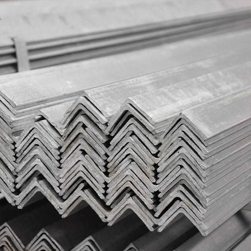 Barras de ângulo de aço galvanizadas revestidas com pó galvanizado com ranhuras para Q235/Q345/SS400/ST37-2/ST52/Q420/Q460/S235JR/S275JR/S355JR
